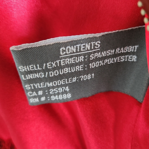 Bisou Bisou Authentic Red Spanish Rabbit Fur Vest - Picture 4 of 11